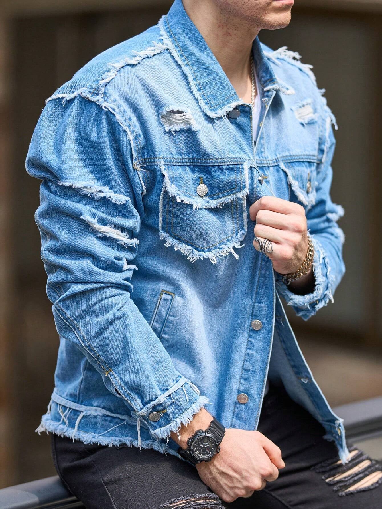 Taillierte Jeansjacke für Herren – Y100S – Ansicht 5