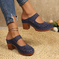 Slip-on Sandalen mit Blockabsatz