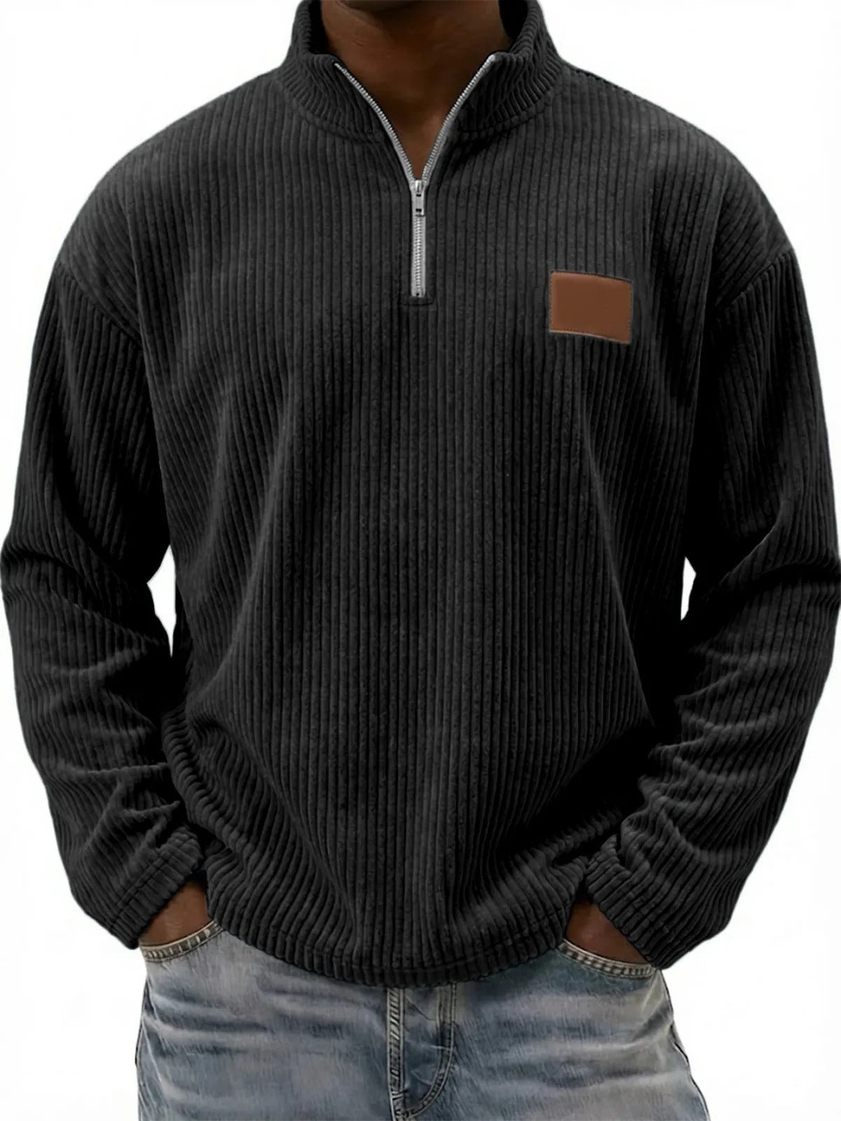 Retro-Cordonpullover mit Stehkragen – Bild 16 | LuxeStyle
