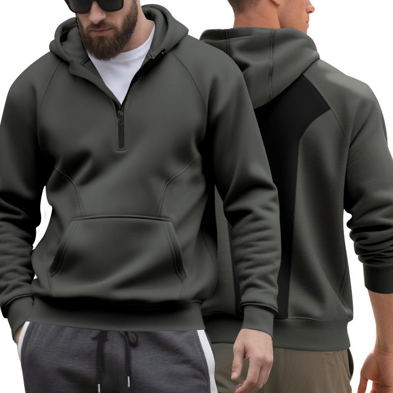 Herren Fleece Kapuzenjacke mit Reissverschluss