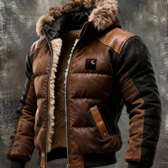 Gefütterte Kapuzenjacke für Herren – Bild 3 | LuxeStyle