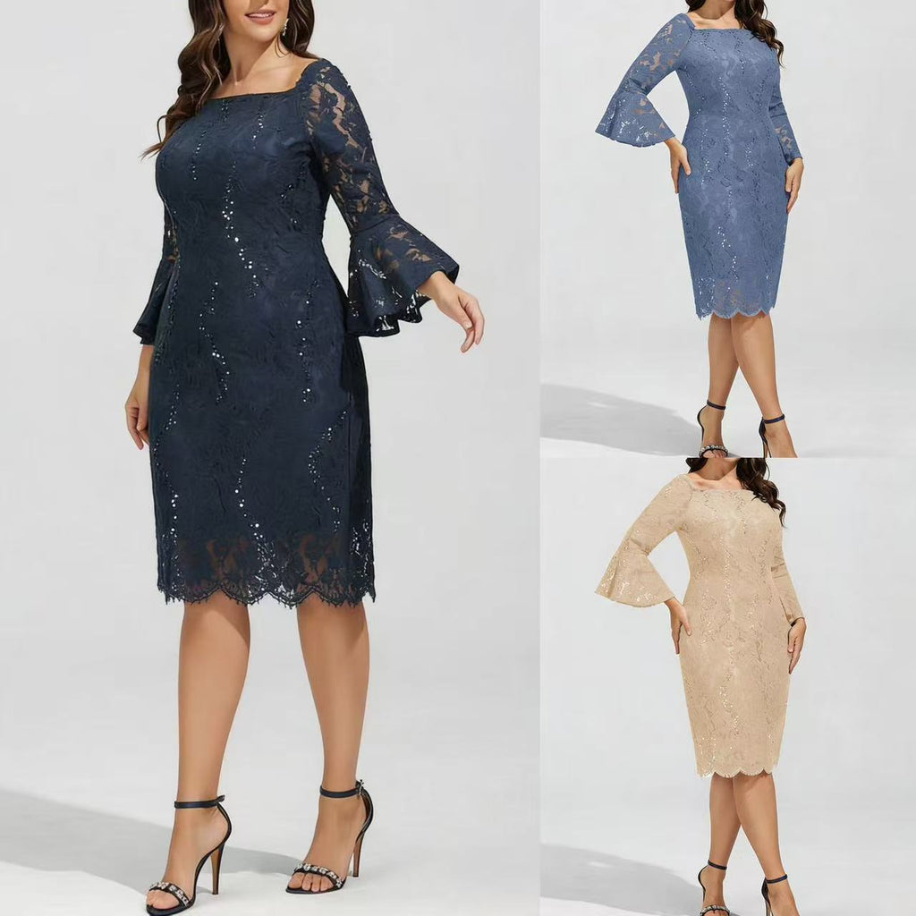 Elegantes Kleid mit Stickerei