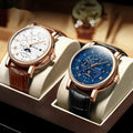 Herren-Mechanische Armbanduhr mit Kalender und grosser Anzeige