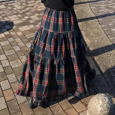 Eleganter Maxi-Faltenrock mit Volant