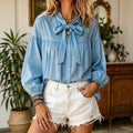 Puffärmelige Bluse