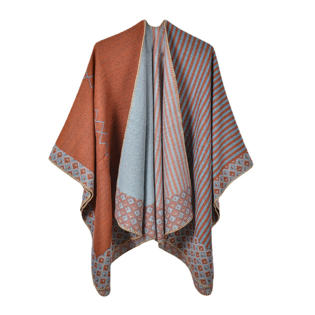 Herbst‑Winter‑Schal in geometrischem Muster – Bild 6 | LuxeStyle