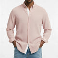 Herren Waffelstrick Langarm Cardigan