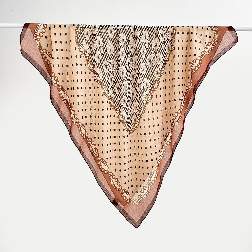 Vielseitiger Chiffon-Schal mit Blumenmuster