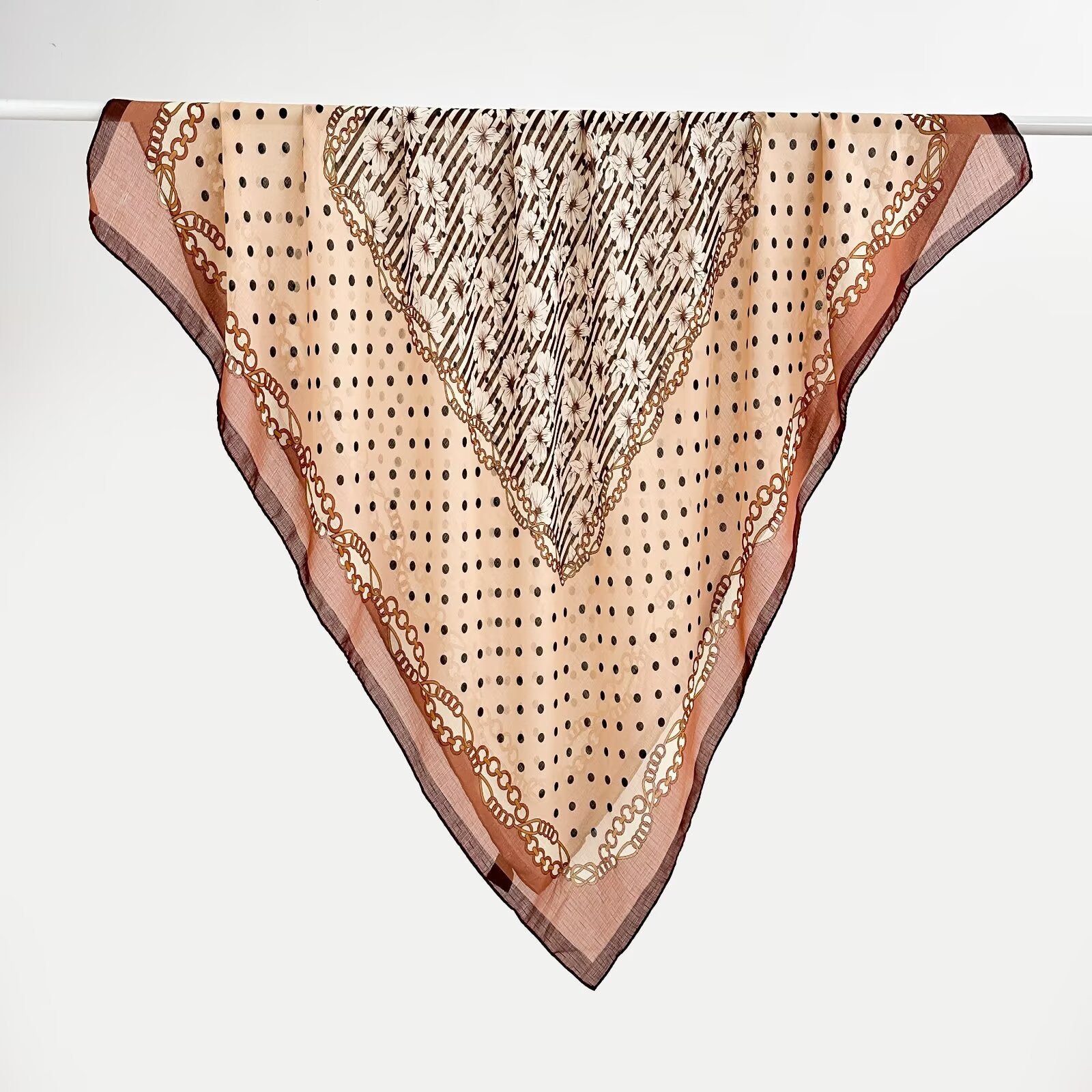 Vielseitiger Chiffon-Schal mit Blumenmuster