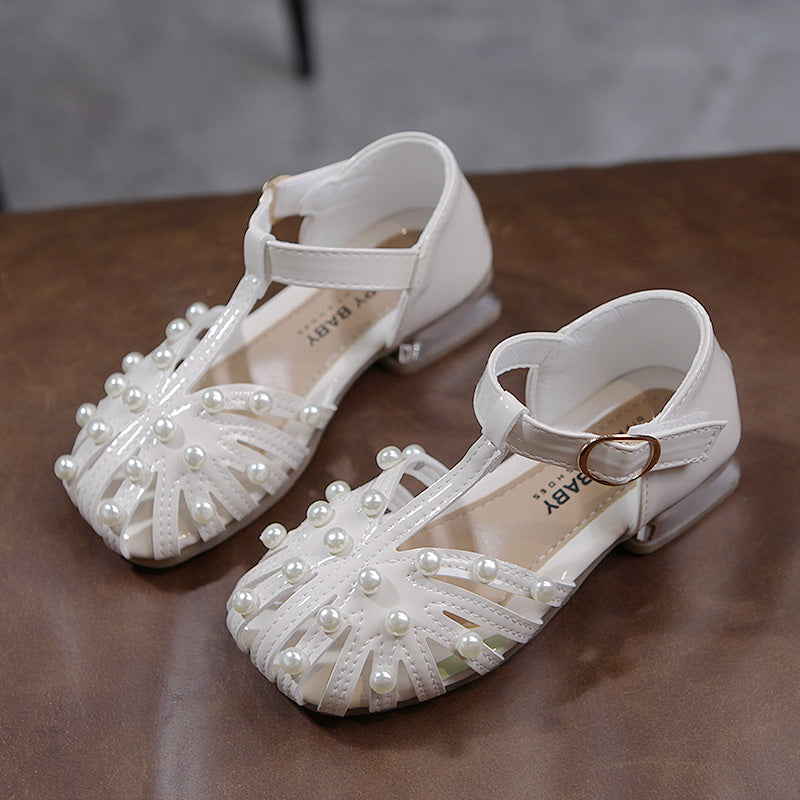 Prinzessinnen-Sandalen mit Perlen für Kinder – Bild 3 | LuxeStyle