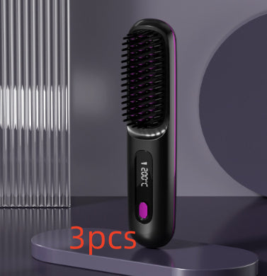 Kabellose 2-in-1 Glättbürste für schnelles Styling