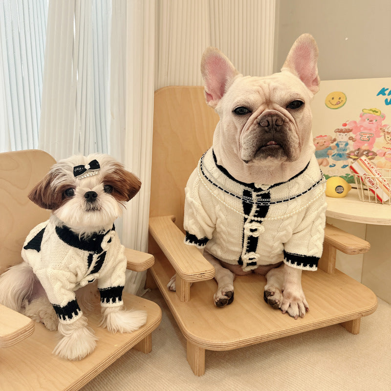 Schwarzer/Weisser Hundesweater Herbst – Bild 17 | LuxeStyle