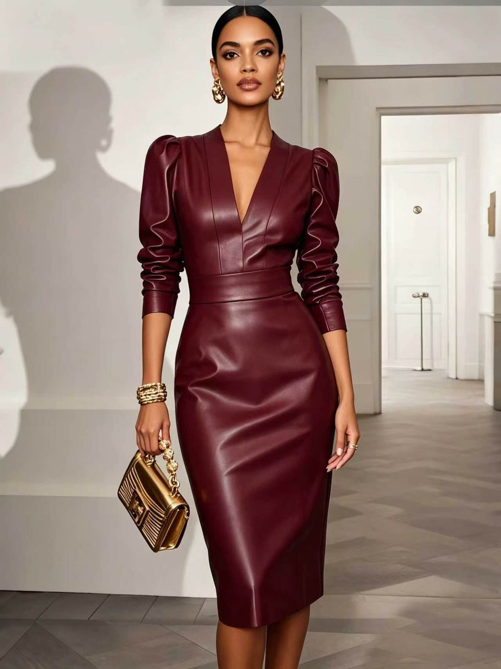 Schlanke Damenkleid