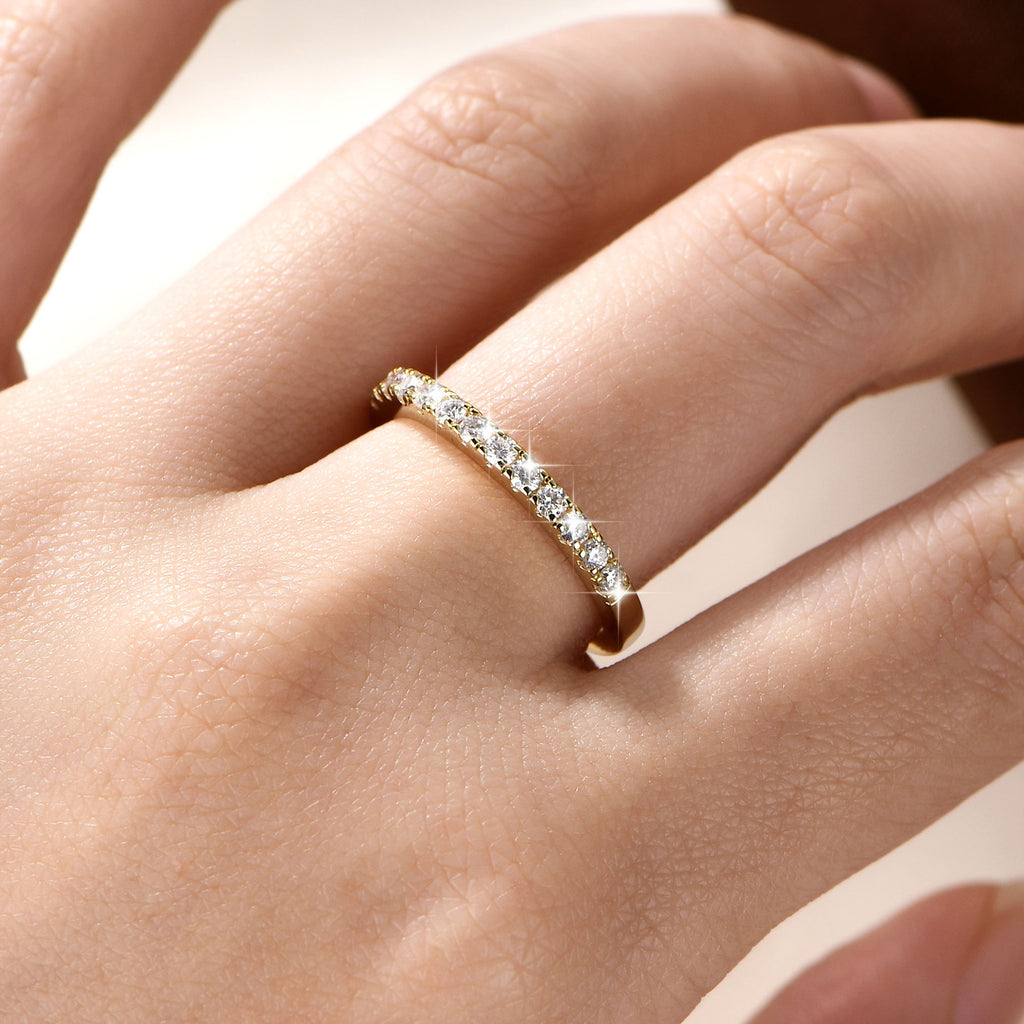 Vergoldeter Moissanit-Ring – Bild 4 | LuxeStyle