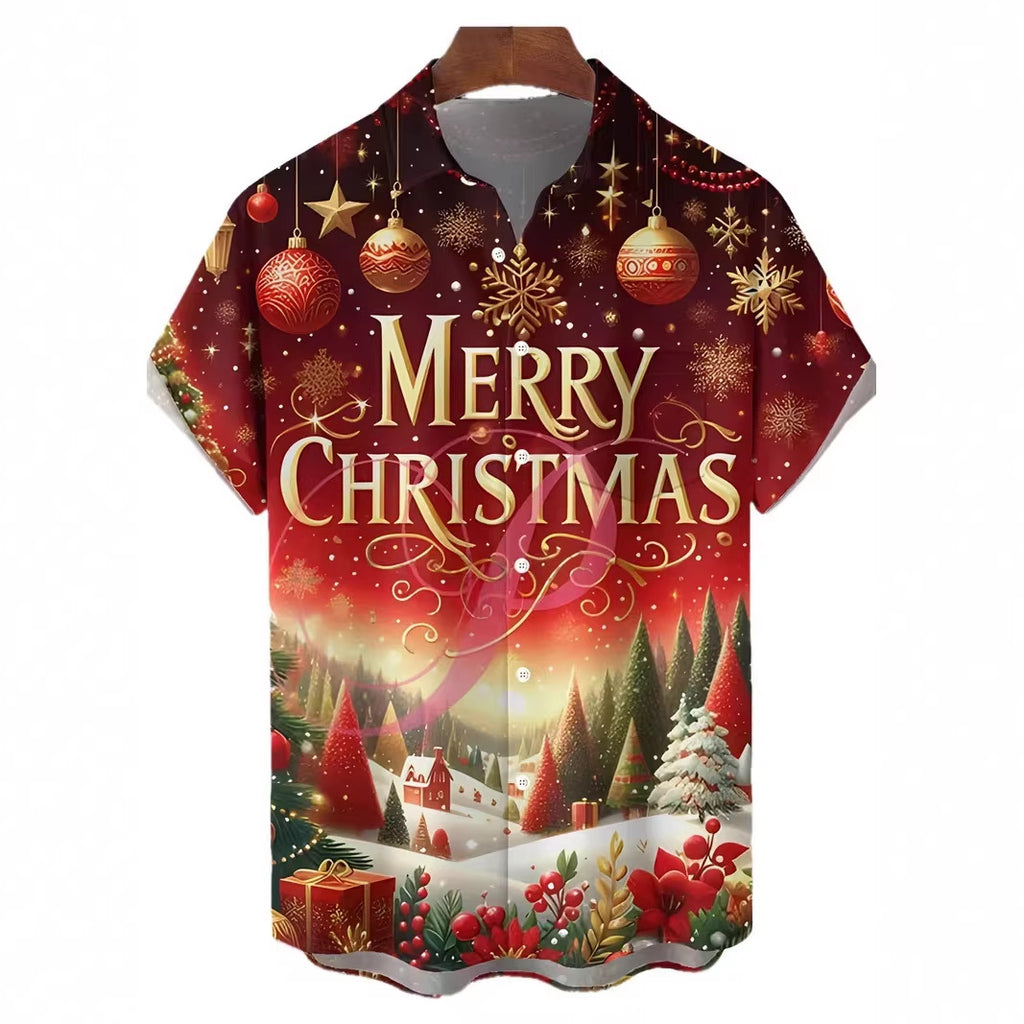 3D-Druck Weihnachts-Shirt Herren