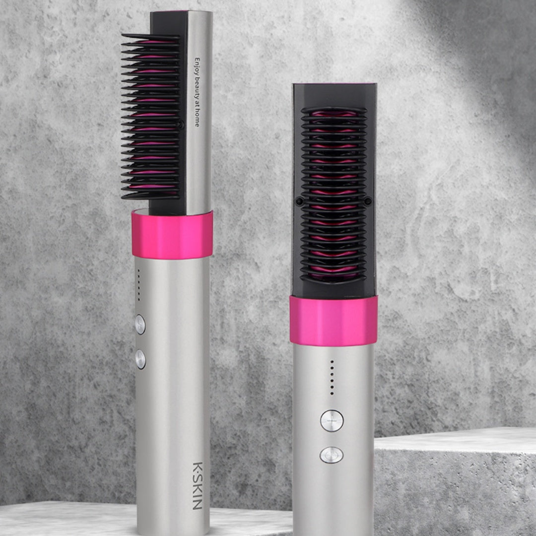 Kabelloser 2-in-1 Glätt- und Stylingkamm – Ansicht 3