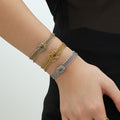 Verknotetes Ketten-Armband · Gold/Silber