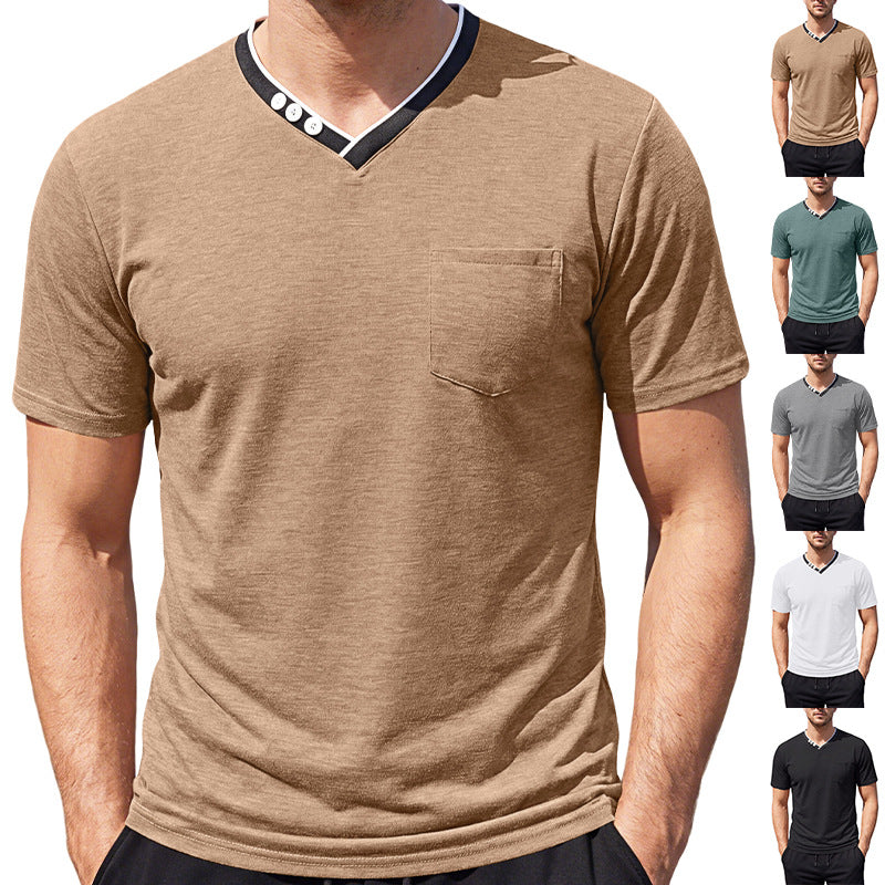 Herren T-Shirt mit V-Ausschnitt Kurzarm