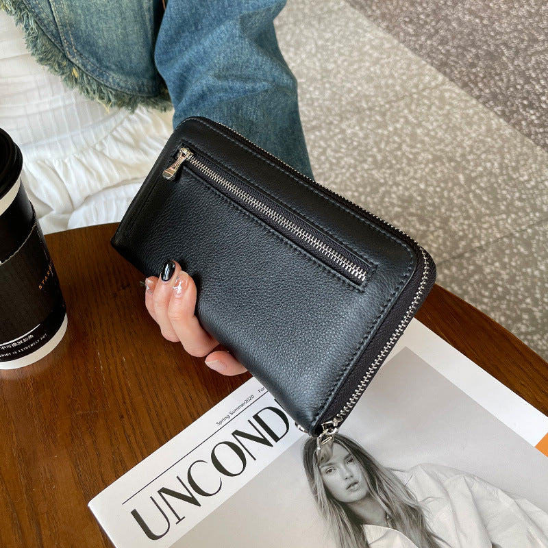 Weibliches Langhandtasche aus Echtholzleder – Bild 9 | LuxeStyle