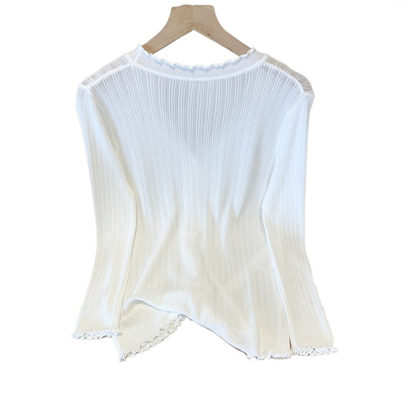 Leichter Strick-Cardigan mit Puffärmeln