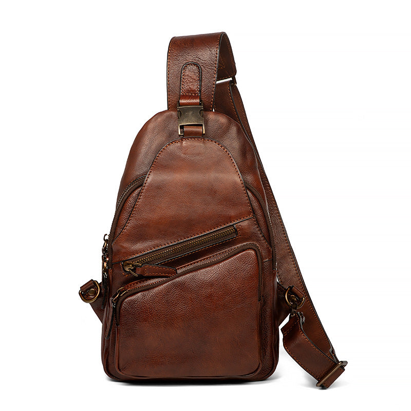 Retro-Messenger-Bag aus Leder