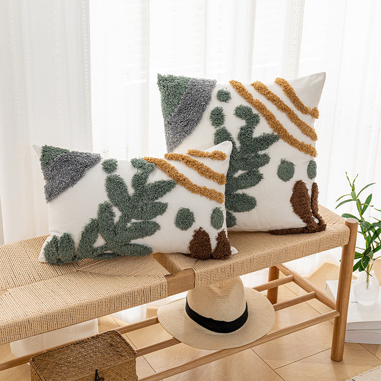 Boho Kissenbezug mit Quasten für Sofa oder Bett