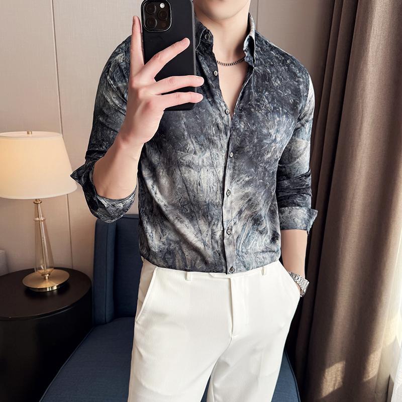 Herren Langarmshirt mit Farbverlauf – Bild 7 | LuxeStyle