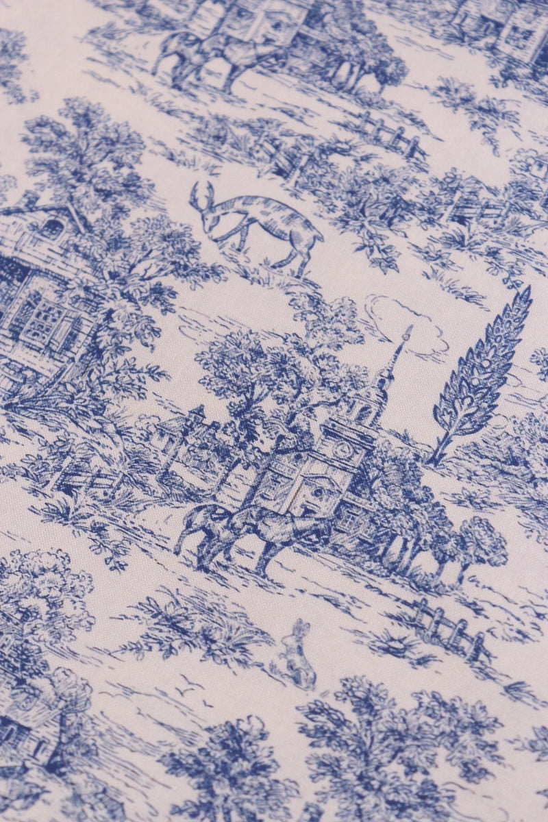 Vintage Blues Musselin-Stoff – Bild 3 | LuxeStyle