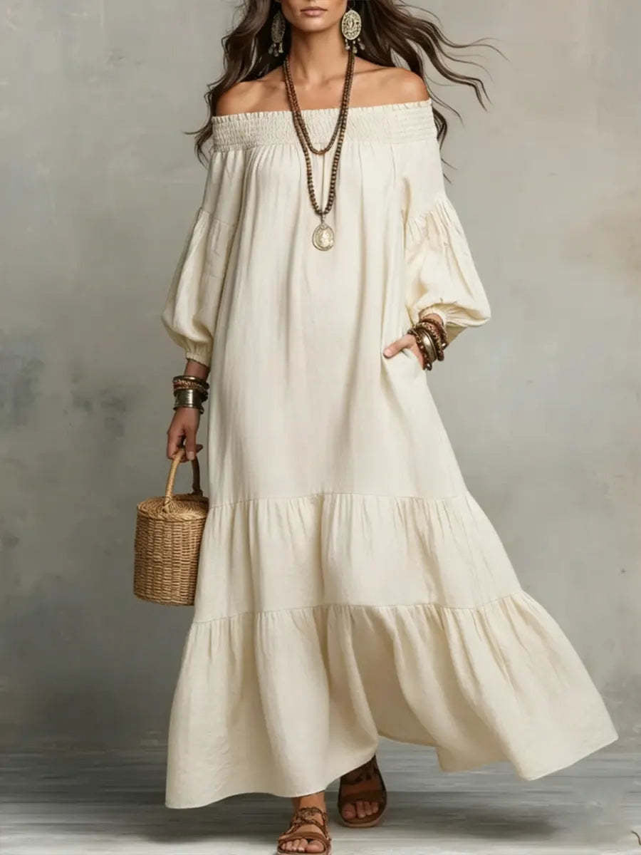 Boho Off-Shoulder Kleid