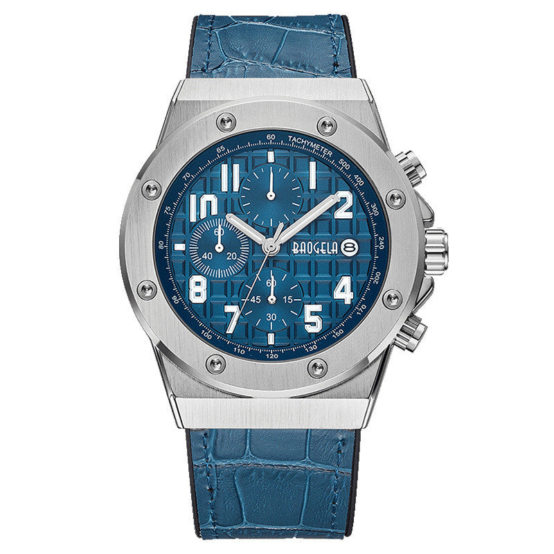 Sportliche Quarz-Herrenuhr mit Silikonarmband – Bild 4 | LuxeStyle