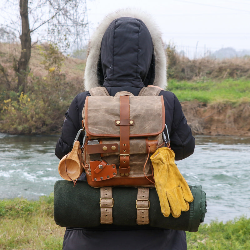 Retro Canvas Rucksack 20L – Bild 4 | LuxeStyle