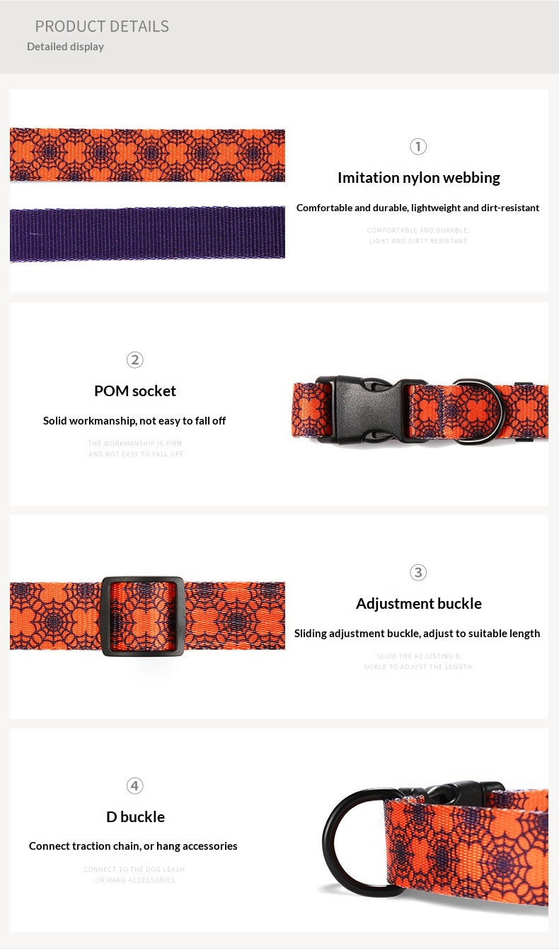 Halsband und Leine für Hunde mit Blumenmuster – Bild 2 | LuxeStyle