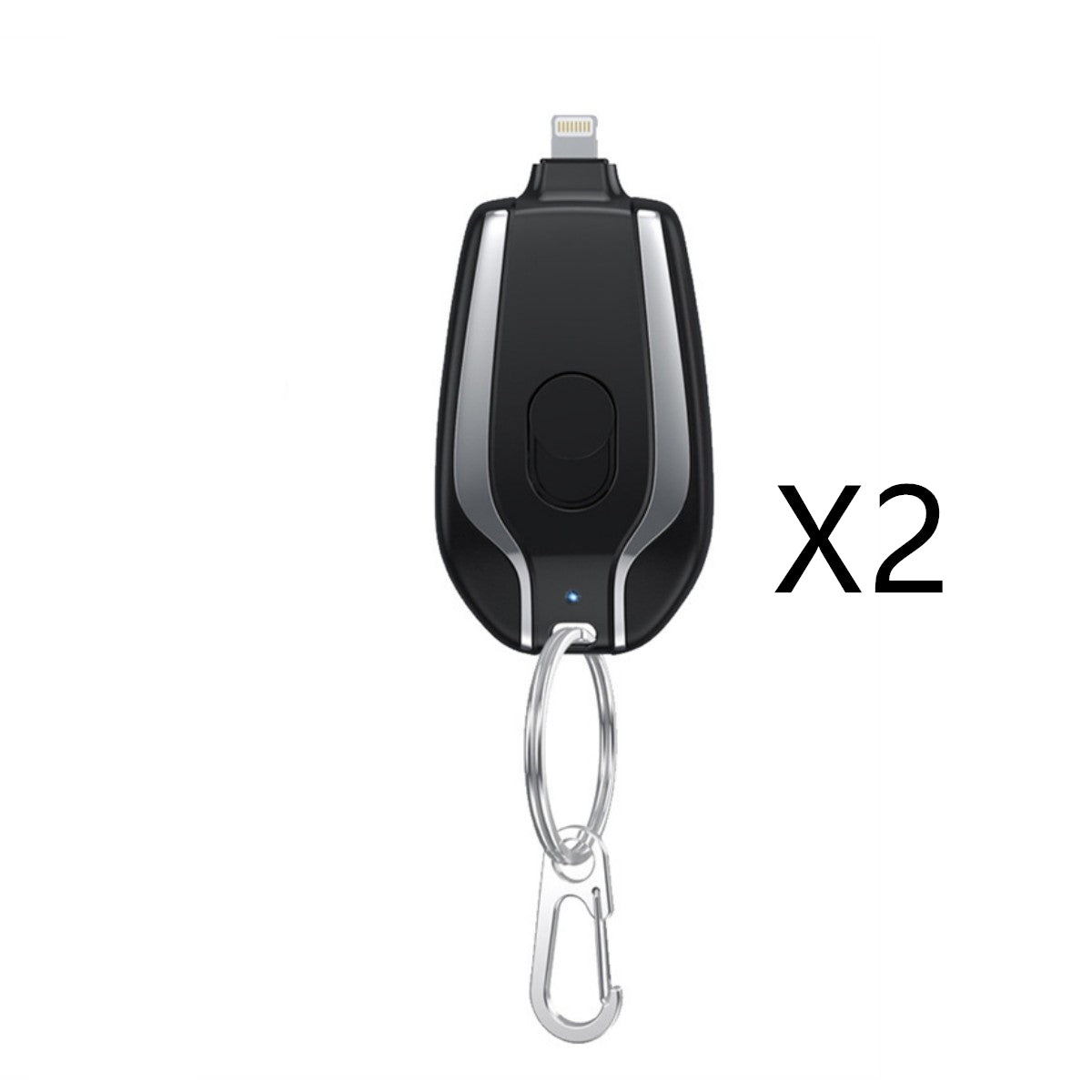 Mini Notfall Powerbank mit Karabiner (USB-C)