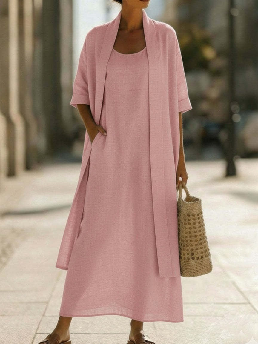 Elegantes Zweiteiler-Kleid im A-Linien-Schnitt