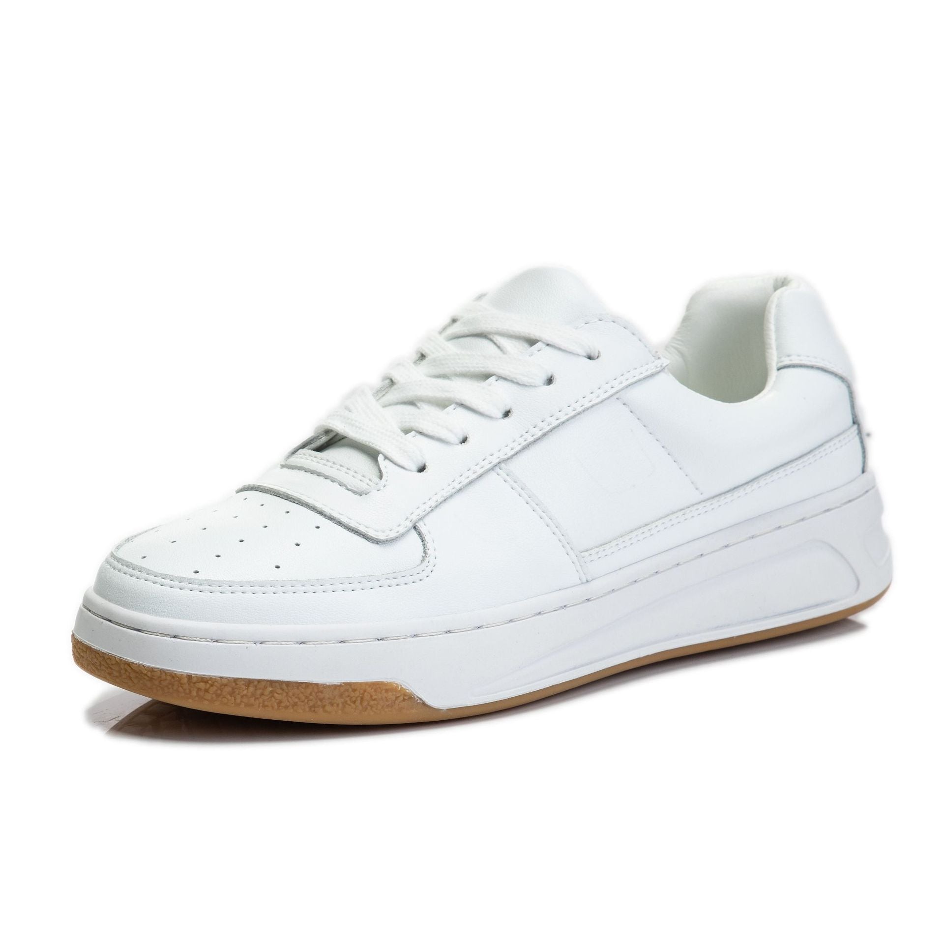 Damen Leder Schnürschuhe mit dicker Sohle