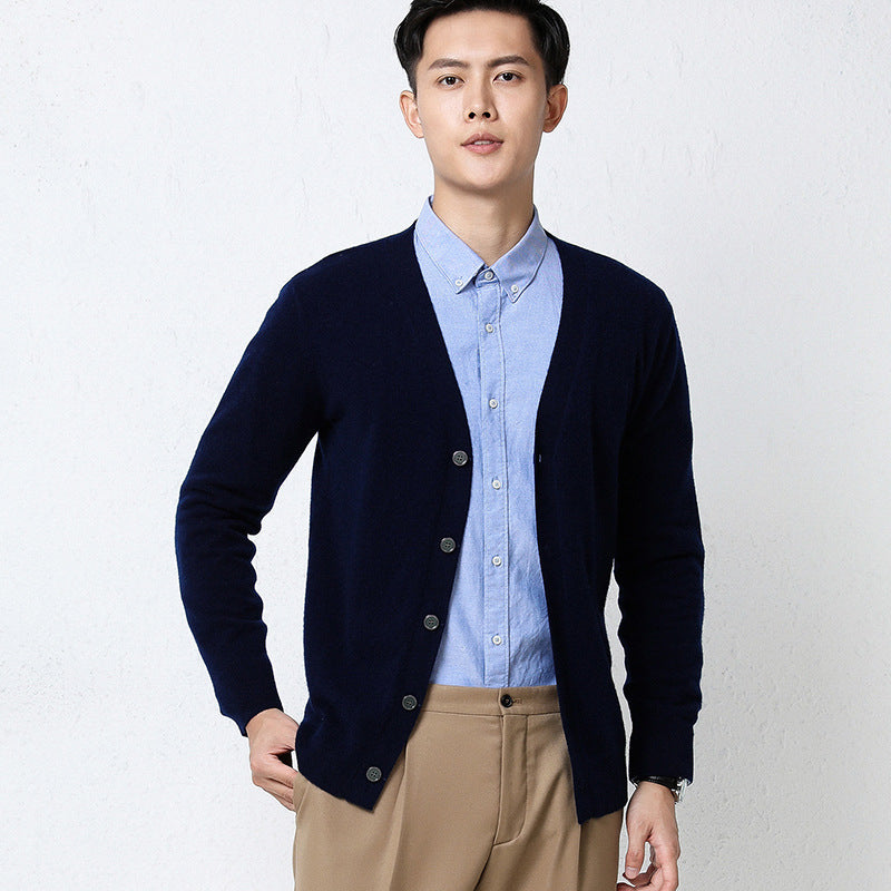 Herren-Strickjacke Langarm