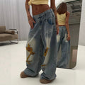 Trendy Jeans mit Rissen
