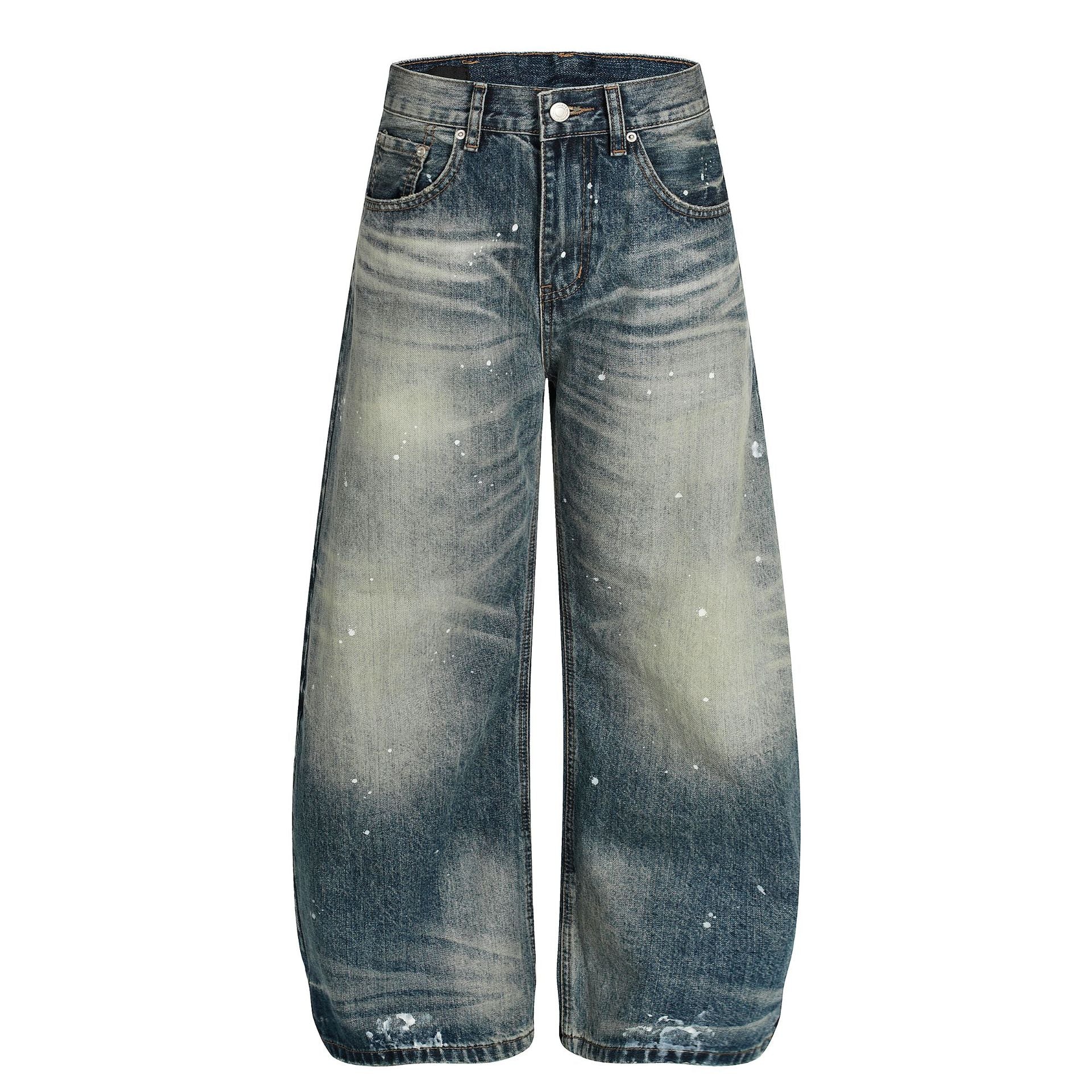 Retro Tinten-Denim Herrenjeans