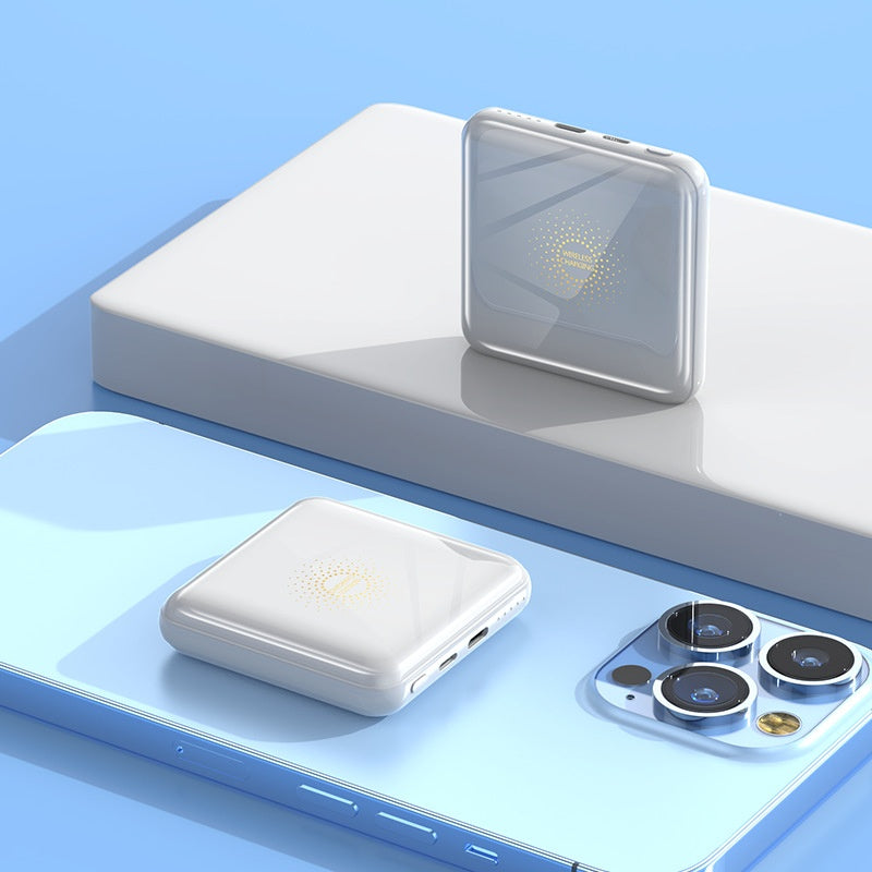 Kompakte 10000 mAh Powerbank mit Wireless Charging