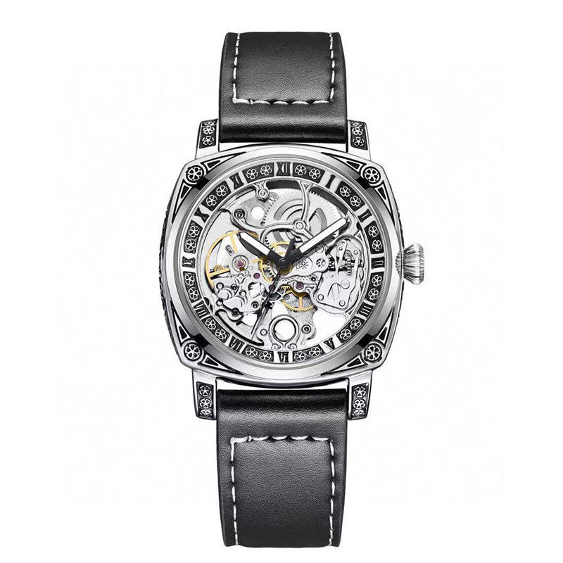 Automatische, leuchtende Herrenuhr aus Edelstahl | LuxeStyle