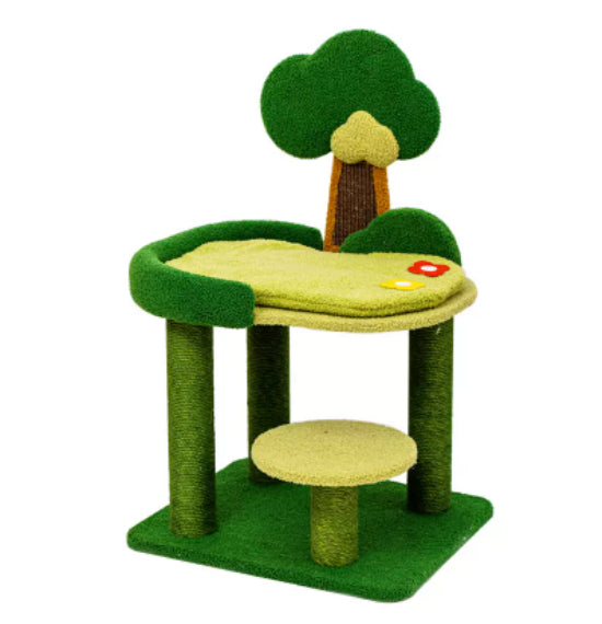 Grosser Katzenbaum mit Klettergerüst und Katzenhaus