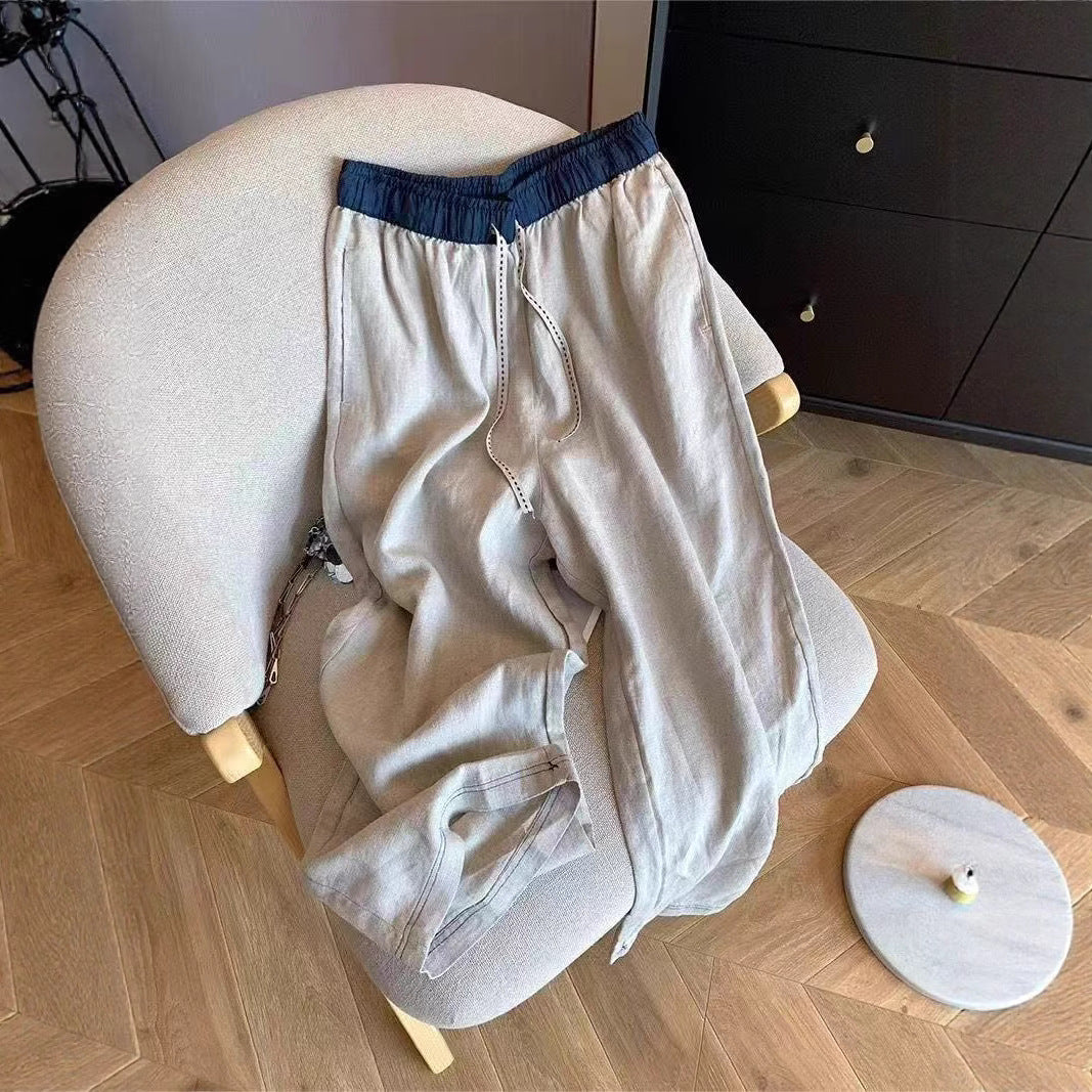 Weite Freizeithose mit Kontrastbund