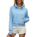 Cropped Hoodie mit langen Ärmeln