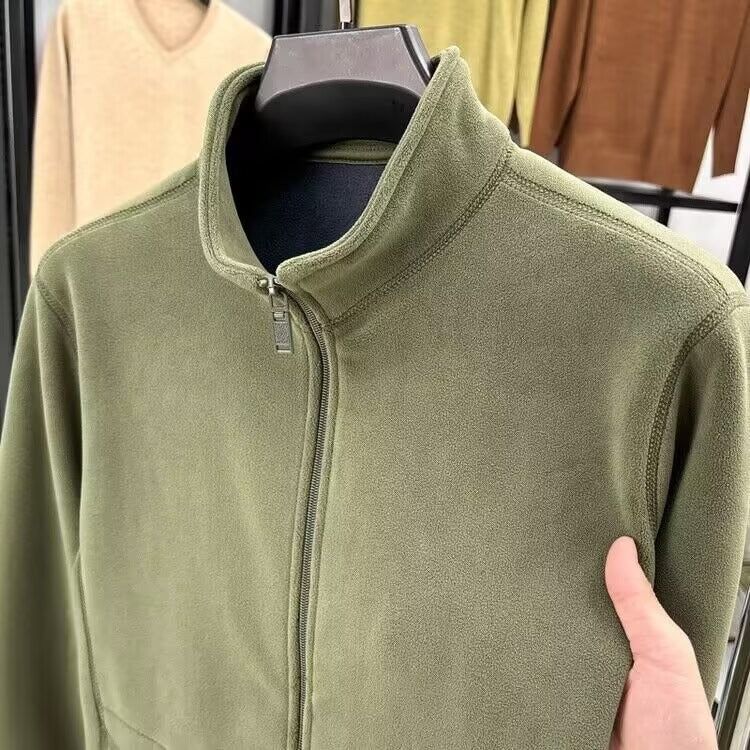 Herren Fleece-Sweatshirt mit Stehkragen – Ansicht 5