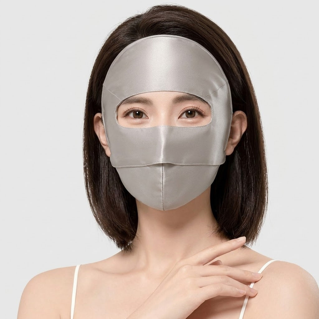 Seiden-Gesichtsmaske mit UV-Schutz – Ansicht 5