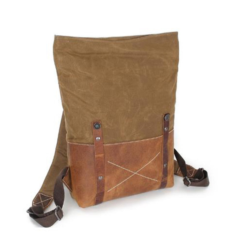 Robuster Canvas Rucksack mit Lederdetails – Bild 3 | LuxeStyle