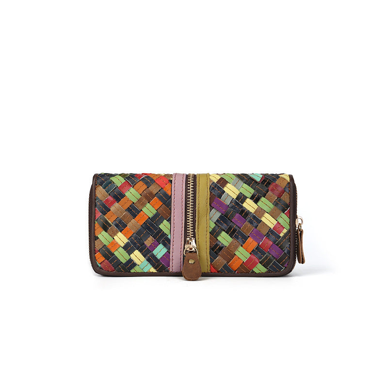 Leder-Portemonnaie mit Flechtmuster – Bild 2 | LuxeStyle