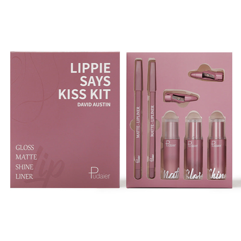 5-teiliges Lip Glaze Lippenstift-Set – Ansicht 2