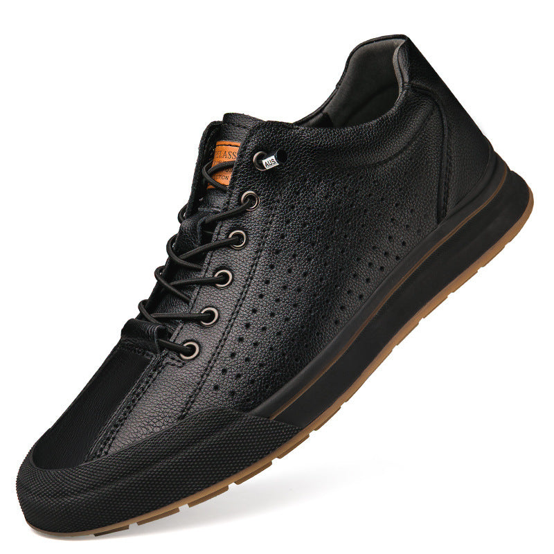 Weisse Herrenschuhe, atmungsaktiv, flacher Absatz – Bild 9 | LuxeStyle
