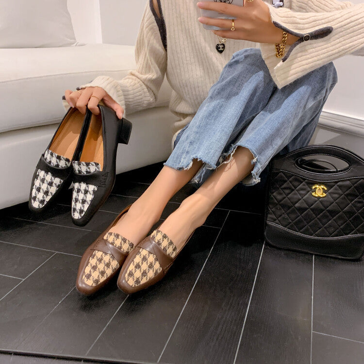 Vintage Leder-Sandalen mit Karomuster – Bild 4 | LuxeStyle